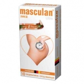 Розовые презервативы Masculan Ultra Long Pleasure с колечками, пупырышками и продлевающим эффектом - 10 шт. - Masculan - купить с доставкой в Новороссийске