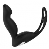 Черный вибромассажер простаты P-PLEASER W ERECTION ENHANCE - Dream Toys - в Новороссийске купить с доставкой