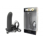 Черный страпон с вибратором Mojo Ghia - Seven Creations - купить с доставкой в Новороссийске