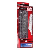 Прозразная закрытая насадка на пенис с поддержкой мошонки Clearly Ample Penis Enhancer - 22 см. - XR Brands - в Новороссийске купить с доставкой
