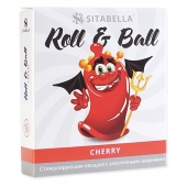 Стимулирующий презерватив-насадка Roll   Ball Cherry - Sitabella - купить с доставкой в Новороссийске