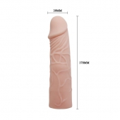 Закрытая телесная насадка-фаллос - 17 см. - Sex Expert - в Новороссийске купить с доставкой