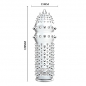Закрытая прозрачная насадка Crystal sleeve - 14,2 см. - Erowoman-Eroman - в Новороссийске купить с доставкой
