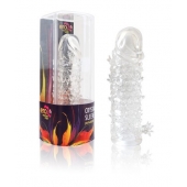 Закрытая прозрачная рельефная насадка Crystal sleeve - 13 см. - Erowoman-Eroman - в Новороссийске купить с доставкой
