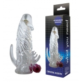 Закрытая прозрачная вибронасадка на пенис Crystal Sleeve Vibe - Erowoman-Eroman - в Новороссийске купить с доставкой