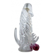 Закрытая прозрачная вибронасадка на пенис Crystal Sleeve Vibe - Erowoman-Eroman - в Новороссийске купить с доставкой