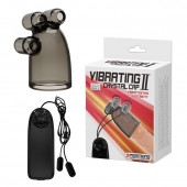 Дымчатая насадка-мастурбатор с вибрацией Vibrating Crystal Cap II - Baile - в Новороссийске купить с доставкой