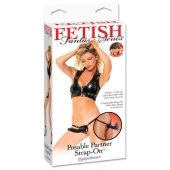 Черный податливый страпон Posable Partner Strap-On - 17,8 см. - Pipedream - купить с доставкой в Новороссийске