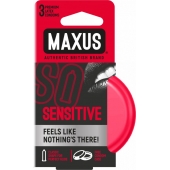 Ультратонкие презервативы в железном кейсе MAXUS Sensitive - 3 шт. - Maxus - купить с доставкой в Новороссийске