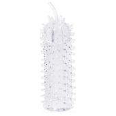 Закрытая рельефная насадка Crystal sleeve с усиками - 12 см. - Erowoman-Eroman - в Новороссийске купить с доставкой