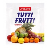 Пробник гель-смазки Tutti-frutti со вкусом тропических фруктов - 4 гр. - Биоритм - купить с доставкой в Новороссийске