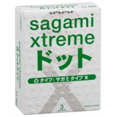 Презервативы Sagami Xtreme SUPER DOTS с точками - 3 шт. - Sagami - купить с доставкой в Новороссийске