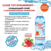 Очищающий спрей для игрушек CLEAR TOY Strawberry - 100 мл. - Биоритм - купить с доставкой в Новороссийске