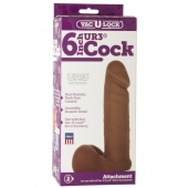 Насадка-мулат для трусиков Vac-U-Lock 6  ULTRASKYN Cock - 17,3 см. - Doc Johnson - купить с доставкой в Новороссийске