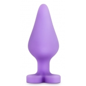 Фиолетовая анальная пробка Naughty Candy Heart Do Me Now - 8,9 см. - Blush Novelties - купить с доставкой в Новороссийске