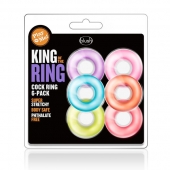 Набор из 6 эрекционных колец King of the Ring - Blush Novelties - в Новороссийске купить с доставкой