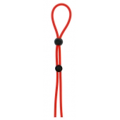Красное лассо на пенис с двумя бусинами STRETCHY LASSO CAGE - Dream Toys - в Новороссийске купить с доставкой