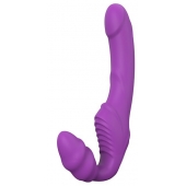 Фиолетовый безремневой вибрострапон DOUBLE DIPPER - Dream Toys - купить с доставкой в Новороссийске