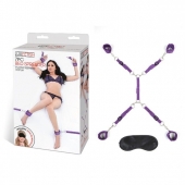 Фиолетовый набор фиксаций на кровати Classic Bedspreader - Lux Fetish - купить с доставкой в Новороссийске