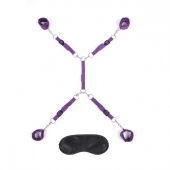 Фиолетовый набор фиксаций на кровати Classic Bedspreader - Lux Fetish - купить с доставкой в Новороссийске