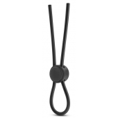 Черное силиконовое лассо на пенис SILICONE LOOP COCK RING - Blush Novelties - в Новороссийске купить с доставкой