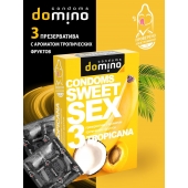 Презервативы для орального секса DOMINO Sweet Sex с ароматом тропических фруктов - 3 шт. - Domino - купить с доставкой в Новороссийске