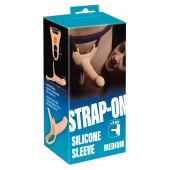 Силиконовый полый страпон на ремнях Silicone Strap-on - 16 см. - Orion - купить с доставкой в Новороссийске