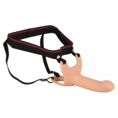 Силиконовый полый страпон на ремнях Silicone Strap-on - 16 см. - Orion - купить с доставкой в Новороссийске