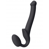 Черный безремневой страпон Silicone Bendable Strap-On S - Strap-on-me - купить с доставкой в Новороссийске