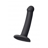 Черный фаллос на присоске Silicone Bendable Dildo S - 17 см. - Strap-on-me - купить с доставкой в Новороссийске