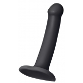 Черный фаллос на присоске Silicone Bendable Dildo S - 17 см. - Strap-on-me - купить с доставкой в Новороссийске