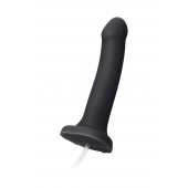 Черный фаллос с имитацией эякуляции Silicon Cum Dildo L - 19,6 см. - Strap-on-me - купить с доставкой в Новороссийске