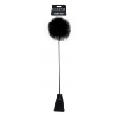Черный стек Feather Crop с пуховкой на конце - 53,3 см. - Pipedream - купить с доставкой в Новороссийске
