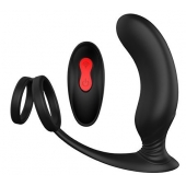 Черный массажер простаты REMOTE P-PLEASER - Dream Toys - в Новороссийске купить с доставкой