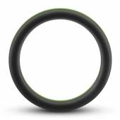 Черно-зеленое эрекционное кольцо Silicone Go Pro Cock Ring - Blush Novelties - в Новороссийске купить с доставкой