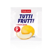 Пробник гель-смазки Tutti-frutti со вкусом сочной дыни - 4 гр. - Биоритм - купить с доставкой в Новороссийске