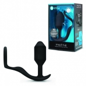 Черное эрекционное кольцо с анальным плагом Snug   Tug - b-Vibe - в Новороссийске купить с доставкой