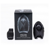 Темно-серый инновационный мужской осциллятор PULSE SOLO LUX с пультом ДУ - Hot Octopuss - в Новороссийске купить с доставкой