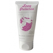 Лубрикант на водной основе с ароматом малины Love Protection Raspberry - 50 мл. - Lola Games - купить с доставкой в Новороссийске