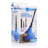 Анальный душ с 3 насадками Premium One-way Valve Anal Douche Set - XR Brands - купить с доставкой в Новороссийске