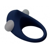 Гладкое синее эрекционное виброкольцо STIMU RING - Dream Toys - в Новороссийске купить с доставкой