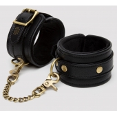 Черные оковы на ноги Bound to You Faux Leather Ankle Cuffs - Fifty Shades of Grey - купить с доставкой в Новороссийске