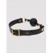 Черный кляп-шар Bound to You Faux Leather Ball Gag - Fifty Shades of Grey - купить с доставкой в Новороссийске