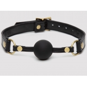 Черный кляп-шар Bound to You Faux Leather Ball Gag - Fifty Shades of Grey - купить с доставкой в Новороссийске