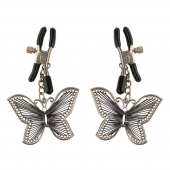 Зажимы на соски с бабочками Butterfly Nipple Clamps - Pipedream - купить с доставкой в Новороссийске