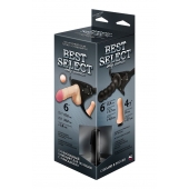 Черный пояс для женщин BEST SELECT с 3 насадками - LOVETOY (А-Полимер) - купить с доставкой в Новороссийске