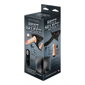Черный женский пояс BEST SELECT с 3 насадками и вибрацией - LOVETOY (А-Полимер) - купить с доставкой в Новороссийске
