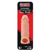 Телесная насадка EXTENDER WITH BALL STRAP 5.5 - 14 см. - Dream Toys - в Новороссийске купить с доставкой