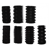 Набор из 7 черных насадок PENIS SLEEVES SET - Dream Toys - в Новороссийске купить с доставкой