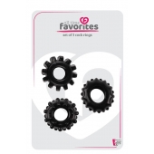 Набор из 3 черных эрекционных колец SET OF 3 COCKRINGS - Dream Toys - в Новороссийске купить с доставкой